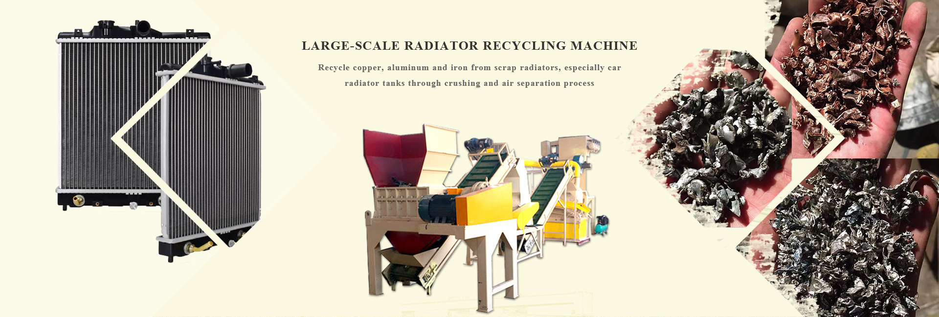 aluminum copper radiator recycling machine